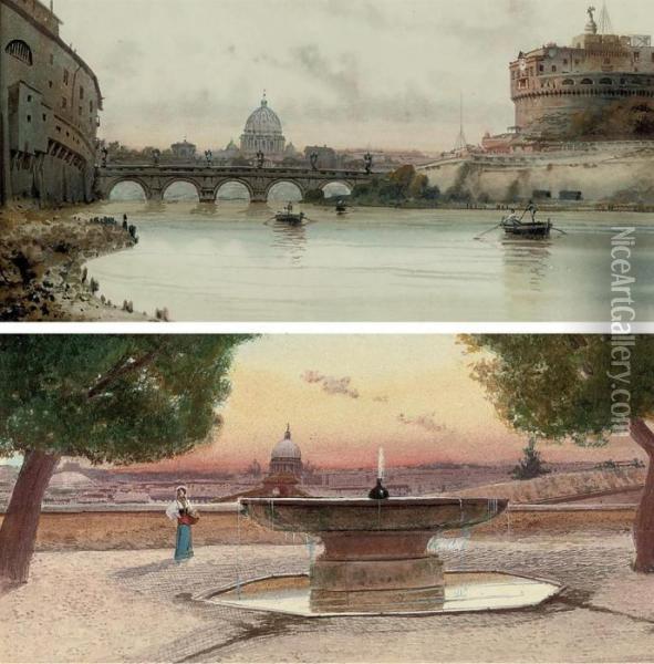 The Castel Sant Angelo Oil Painting - Federico Schianchi