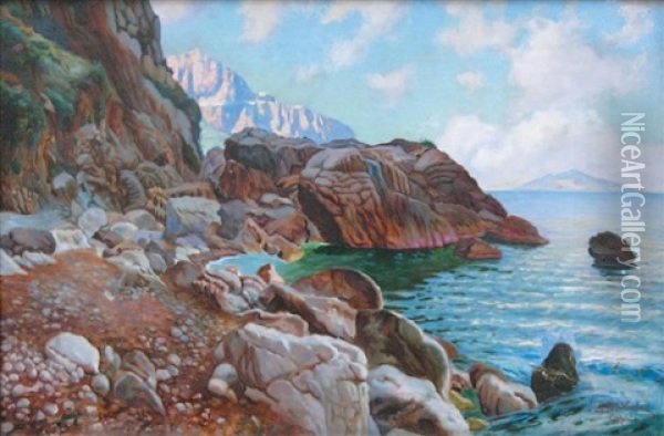 Capri Oil Painting - Gofredo Sinibaldi