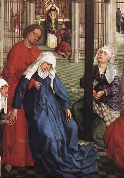 Seven Sacraments Altarpiece (detail-3) 1445-50 Oil Painting - Rogier van der Weyden