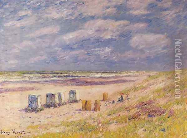 The Egmond Beach, Holland Oil Painting - Henri Moret