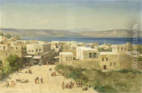 A View Of Nazareth Oil Painting - Cornelis Vreedenburgh