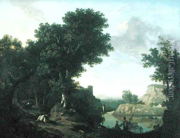 A Classical Landscape Oil Painting - Thomas Jones