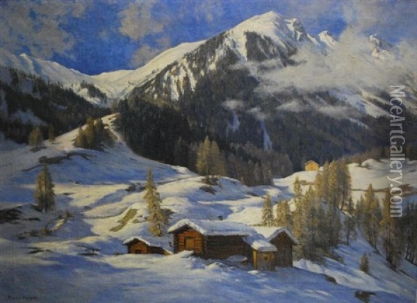 Hiver Dans Les Alpes Oil Painting - Franz Holper