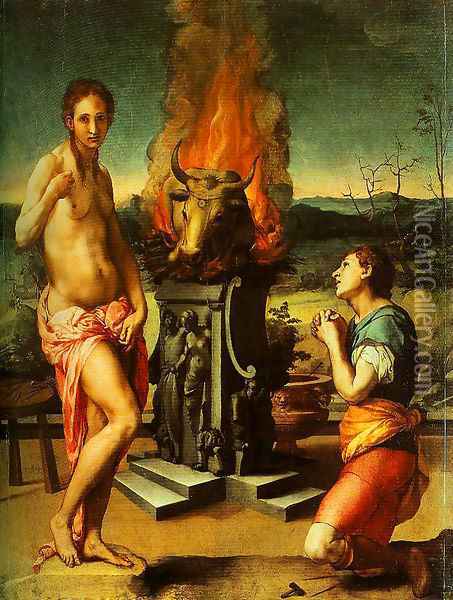Pygmalion and Galatea Oil Painting - Agnolo Bronzino