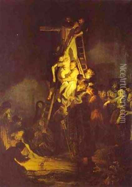 Descent From The Cross 1634 Oil Painting - Harmenszoon van Rijn Rembrandt
