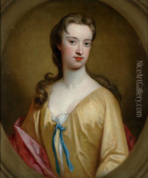 Portrait Of The Dutchess Ofmarlborough Oil Painting - Sir Godfrey Kneller