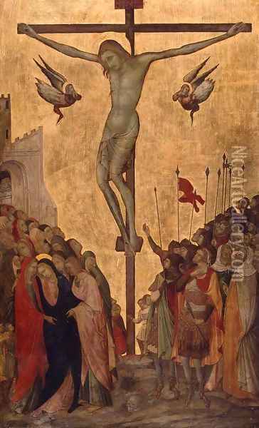 Calvary Oil Painting - Ugolino Lorenzetti