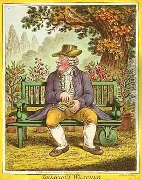 Delicious Weather 2 Oil Painting - James Gillray