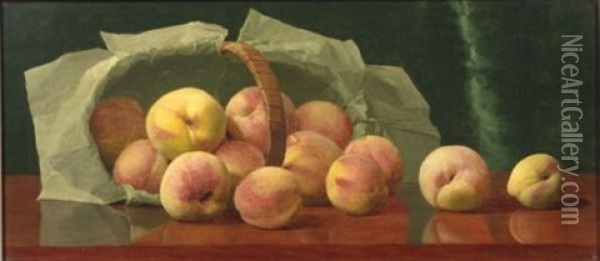 Peaches Oil Painting - William J. McCloskey