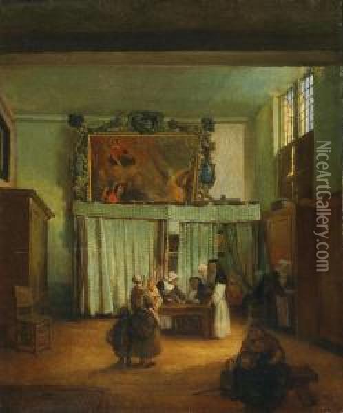Imklosterhospital Oil Painting - Ignatius Josephus van Regemorter