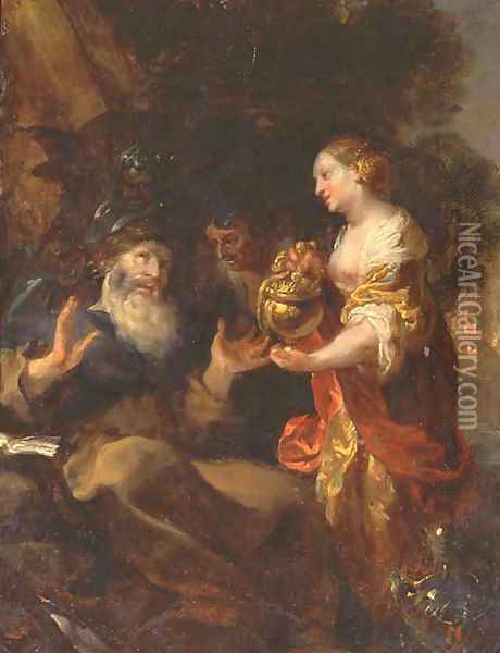 The Temptation of Saint Anthony Oil Painting - Johann Liss