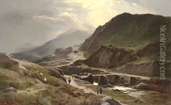 Snowdon, North Wales Oil Painting - Sidney Richard Percy