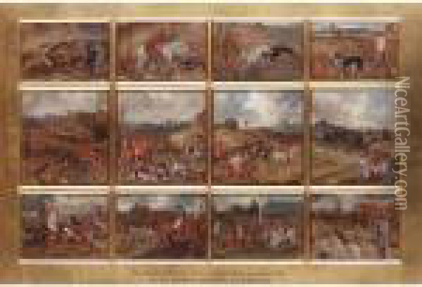 A Set Of Twelve Sporting Scenes Oil Painting - Of John Alfred Wheeler