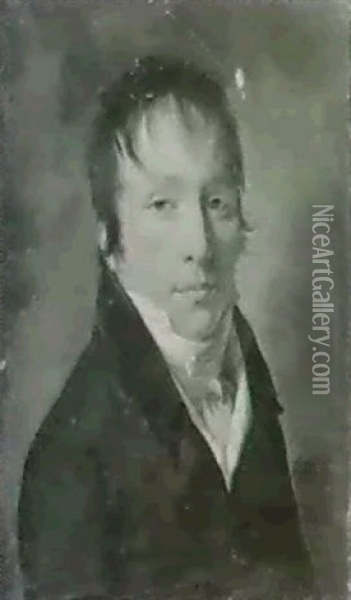 Portrait De Jean Marie, Marquis De                          Gain De Montagnac (- ? 1823) Oil Painting - Louis Leopold Boilly