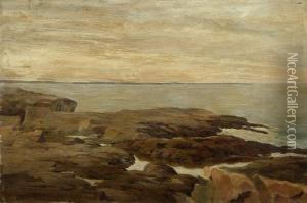 Coastal Scene Oil Painting - Frank Reed Whiteside