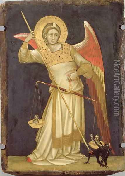 Angel Weighing a Soul Oil Painting - Ridolfo di Arpo Guariento