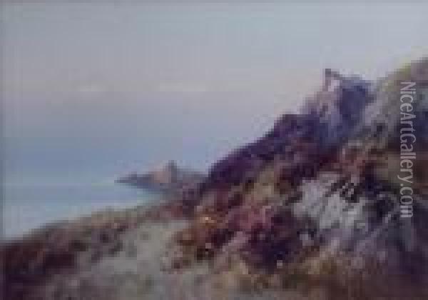 Twoaspects Of Morte Point, Morthoe, N Devon Oil Painting - Frederick John Widgery