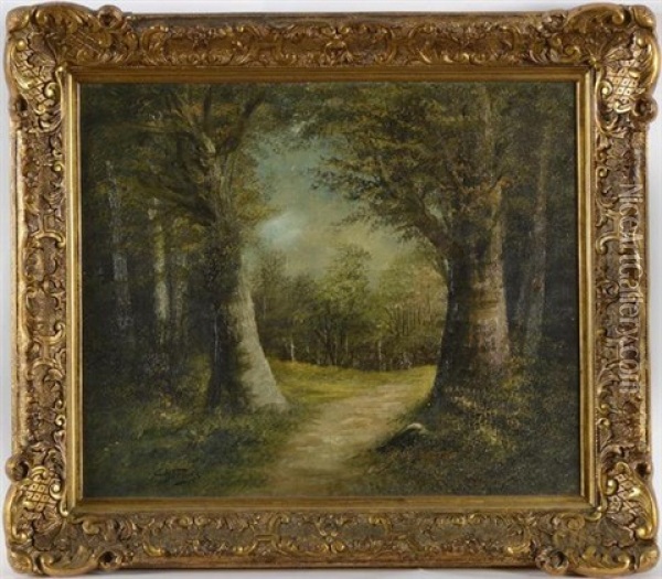 Le Chemin En Sous-bois Oil Painting - Charles Arthur Fries