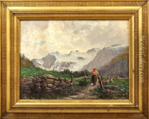 Dolomitenlandschaft Oil Painting - Leonardo Roda