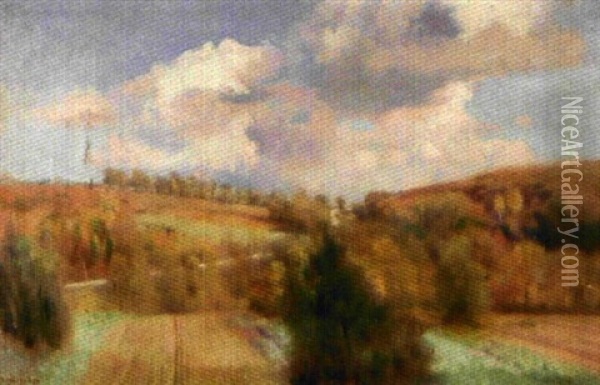 Paysage A La Souterraine Oil Painting - Paul Alexandre Alfred Leroy