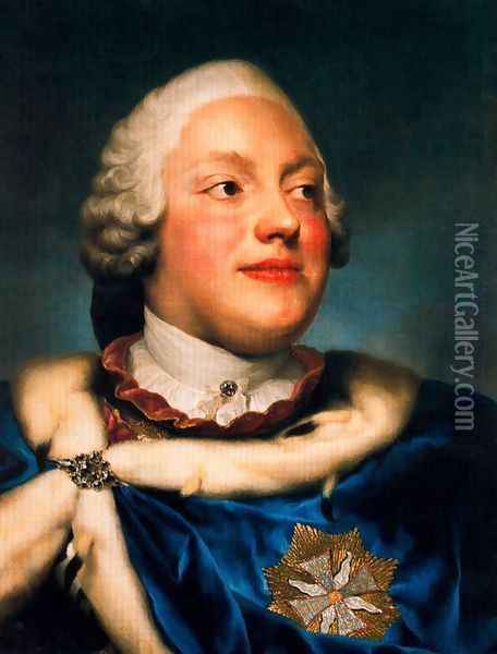 Portrait of Frederick Christian, Prince Elector of Sasso Oil Painting - Anton Raphael Mengs