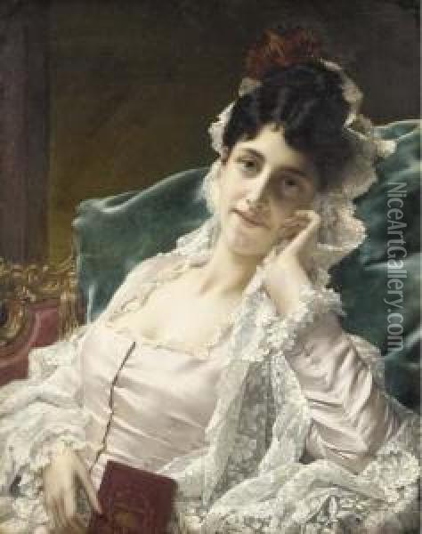 Idle Thoughts Oil Painting - Jan Frederik Pieter Portielje