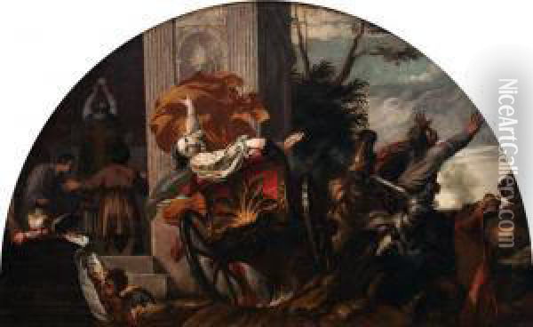 Smrt Drahomiry Oil Painting - Karel Skreta