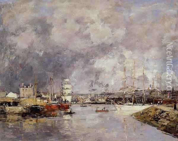 The Port of Dieppe Oil Painting - Eugene Boudin