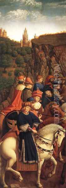 The Ghent Altarpiece- The Just Judges 1427-30 Oil Painting - Jan Van Eyck