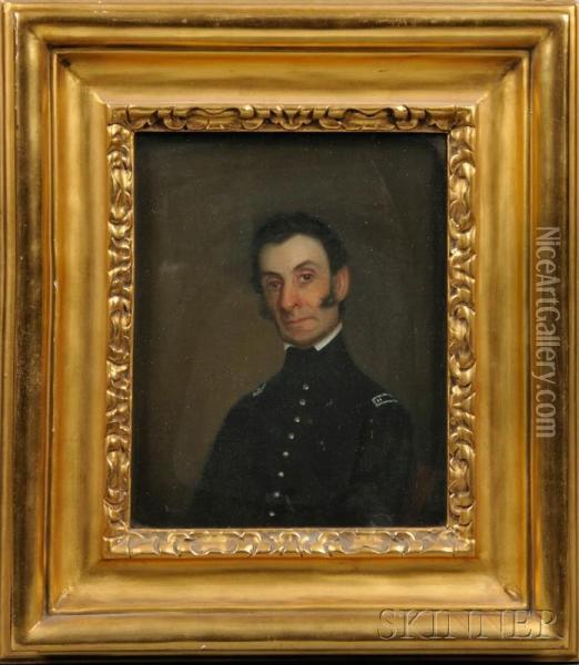Portrait Of Colonel John Basil Clarke Oil Painting - Chester Harding