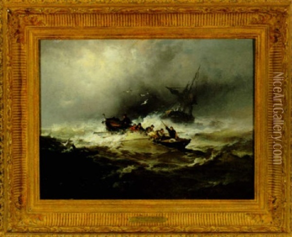 Storm At Sea Oil Painting - Franklin Dullin Briscoe