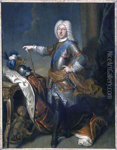 Herzog Friedrich II, 1729 Oil Painting - Christian Schilbach