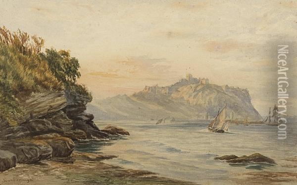 Coastal Landscape, Scarborough Oil Painting - Alfred Downing Fripp