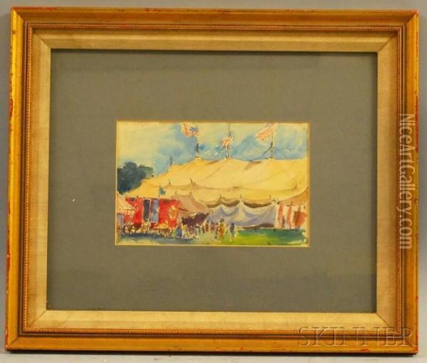 Sig Sautelle's Circus, Newport, July 1913 Oil Painting - Reynolds Beal