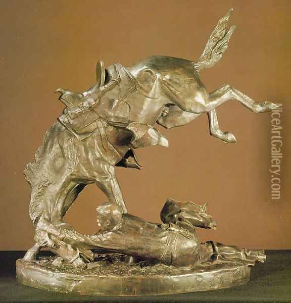 Wicked Pony Oil Painting - Frederic Remington