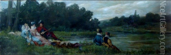 Scene Champetre Oil Painting - Horace de Callias