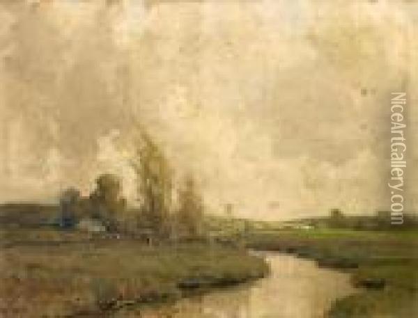 Grazing By The River Oil Painting - James Humbert Craig