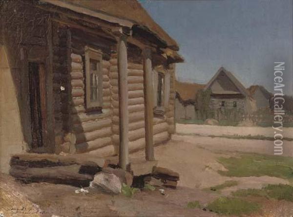 Izba Oil Painting - Sergei Alexeivich Korovin
