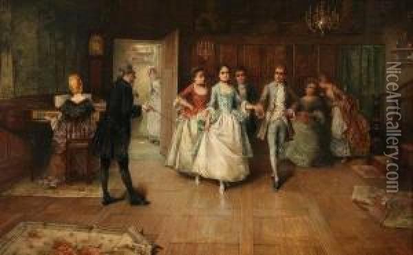 The Minuet Oil Painting - Edward Percy Moran