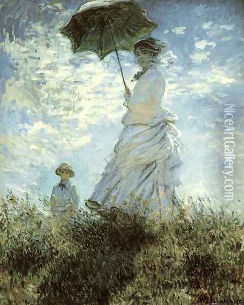 La Promenade Oil Painting - Claude Oscar Monet