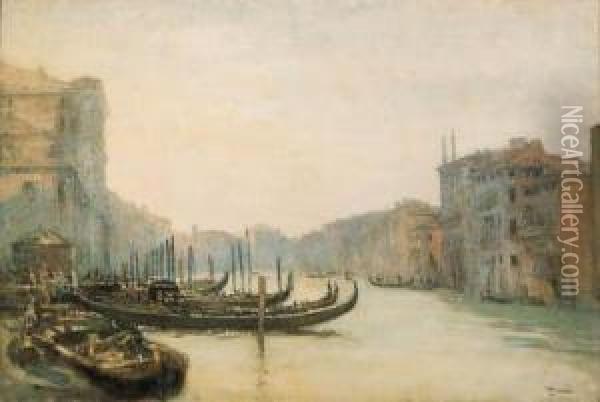 The Grand Canal, Evening Oil Painting - Walter Westley Russell