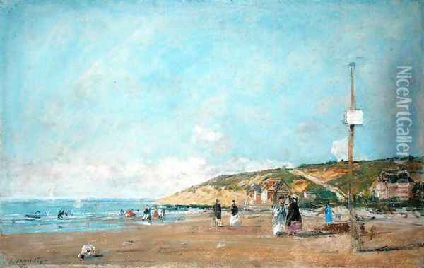 A Seashore Oil Painting - Eugene Boudin