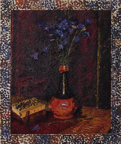 Glockenblumen In Der Vase Oil Painting - Giovanni Giacometti
