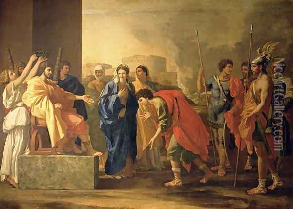 The Continence of Scipio, 1640 Oil Painting - Nicolas Poussin