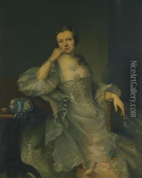 Portrait Of Miss Bullock Oil Painting - Sir Joshua Reynolds