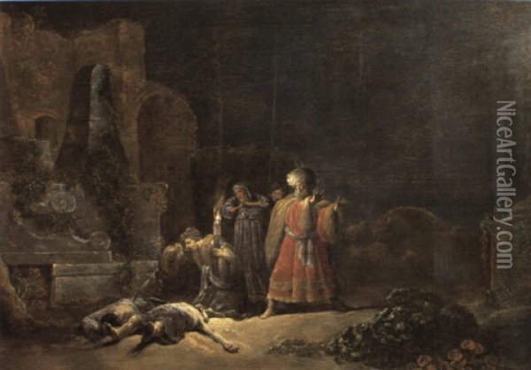 The Discovery Of The Bodies Of Pyramus And Thisbe Oil Painting - Leonard Bramer