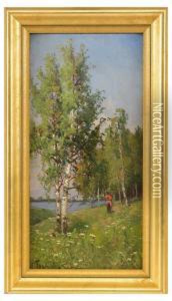 Summer Landscape Oil Painting - Semyon Platonov