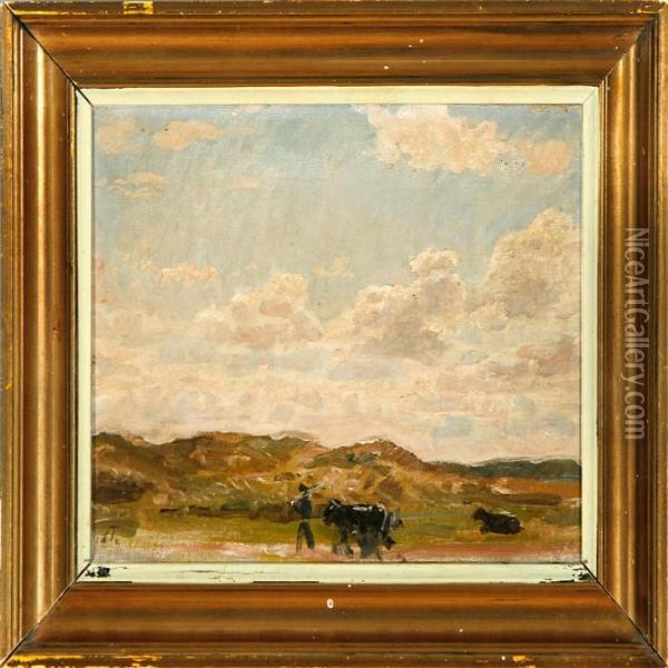Landscape Scenery From Iceland Oil Painting - Laurits Regner Tuxen