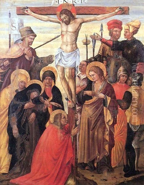Crucifixion 3 Oil Painting - Antonio Di Guido Alberti Da Ferrara