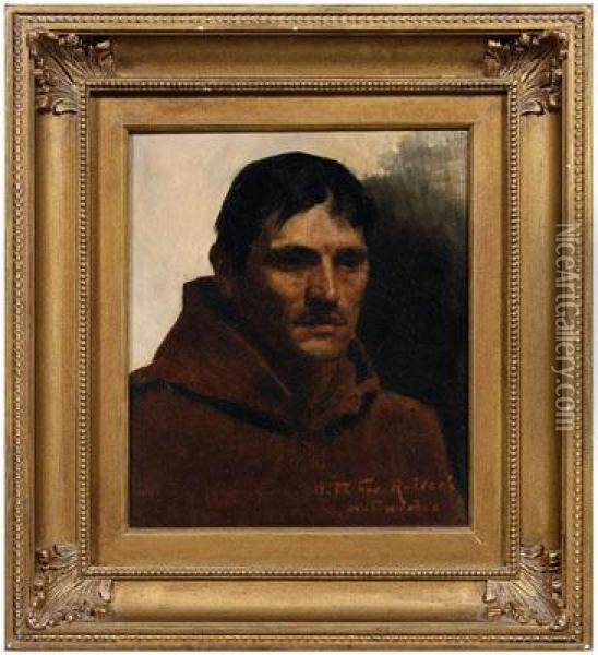 Portrait Of A Monk Oil Painting - George Conrad Roller